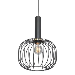 Straluma Hanglamp Aureole cilinder breed zwart> Hanglampen|Draadlampen
