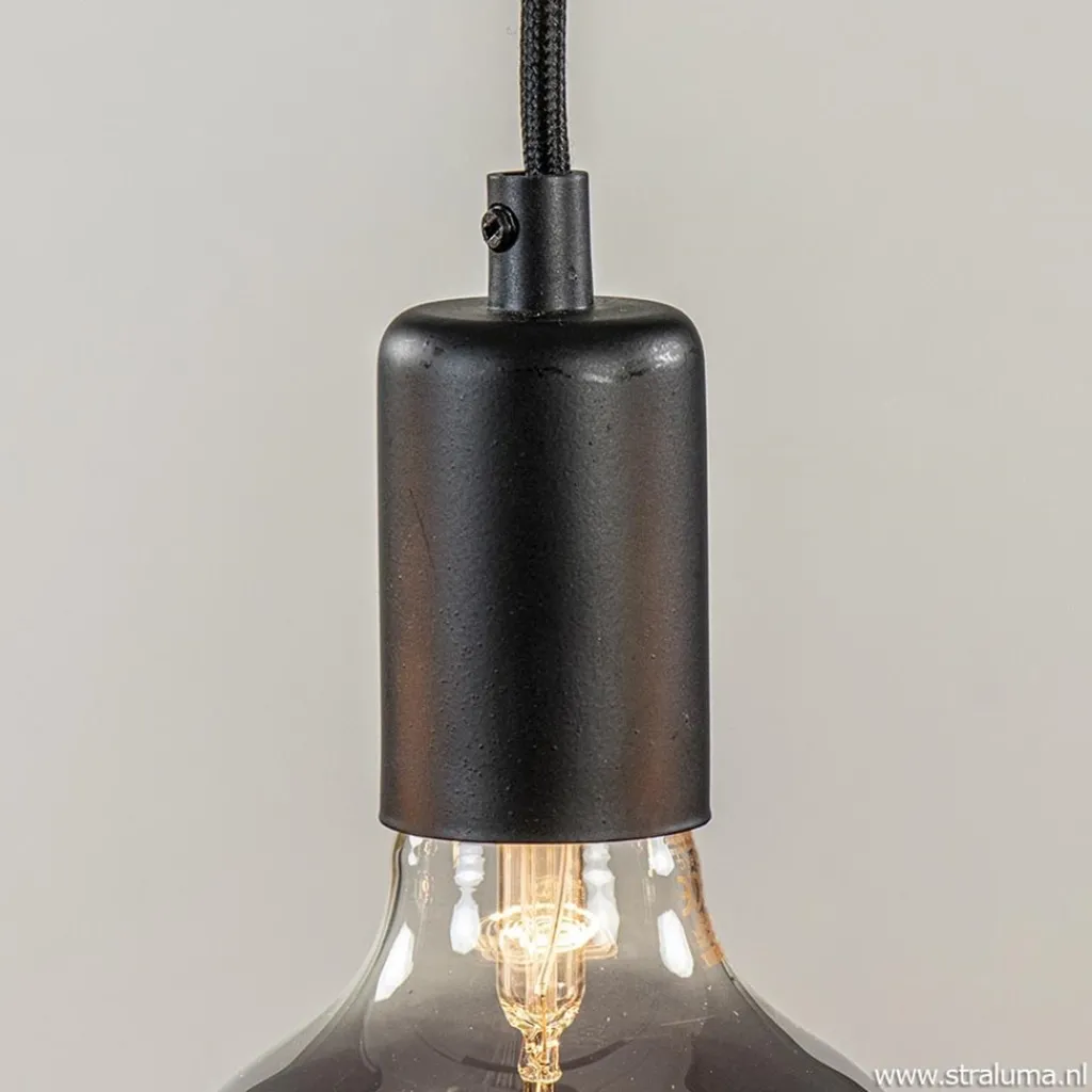 Straluma Hanglamp balk 110cm + 5x pendel zwart> Eettafellampen|Pendel Lampen