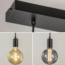Straluma Hanglamp balk 110cm + 5x pendel zwart><noscript><img width=