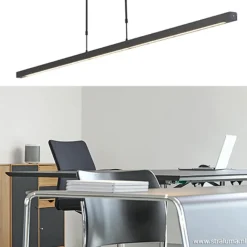 Straluma Hanglamp balk zwart 160cm up+down dtw></noscript> Hanglampen|Eettafellampen