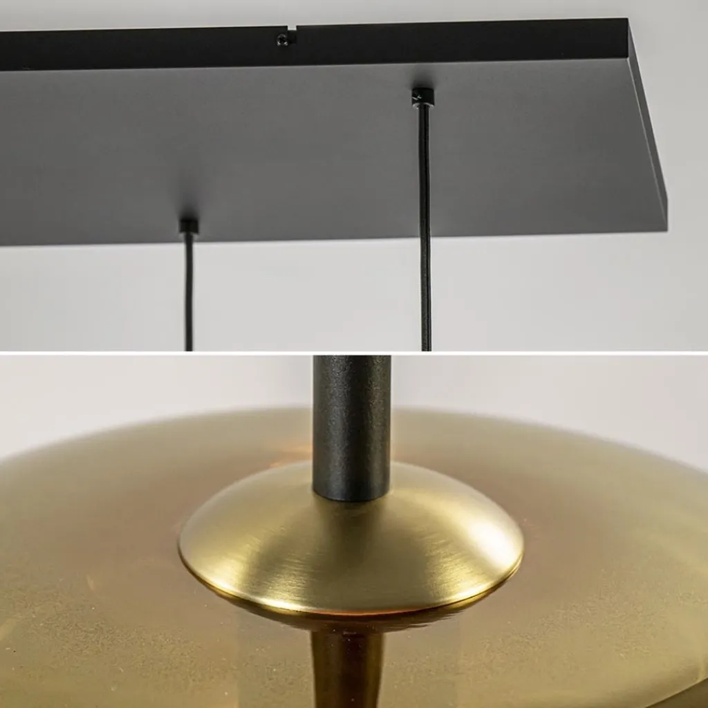 Straluma Hanglamp Bellini 6L zwart/gradient gold> Eettafellampen|Eetkamerverlichting