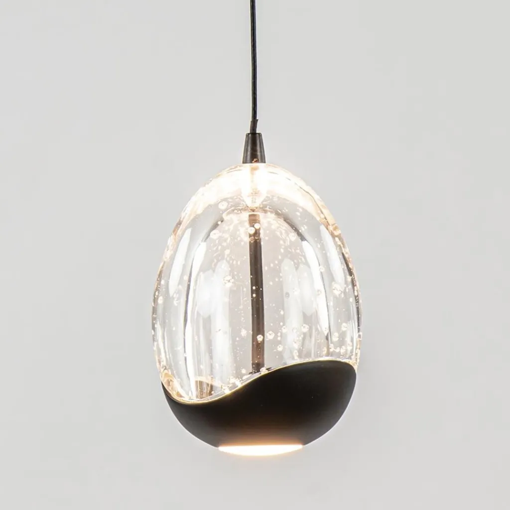 Straluma Hanglamp Black Egg 5L rond zwart/helder> Hanglampen|Eettafellampen