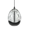 Straluma Hanglamp Black Egg 1L zwart/helder glas> Hanglampen|LED Hanglampen
