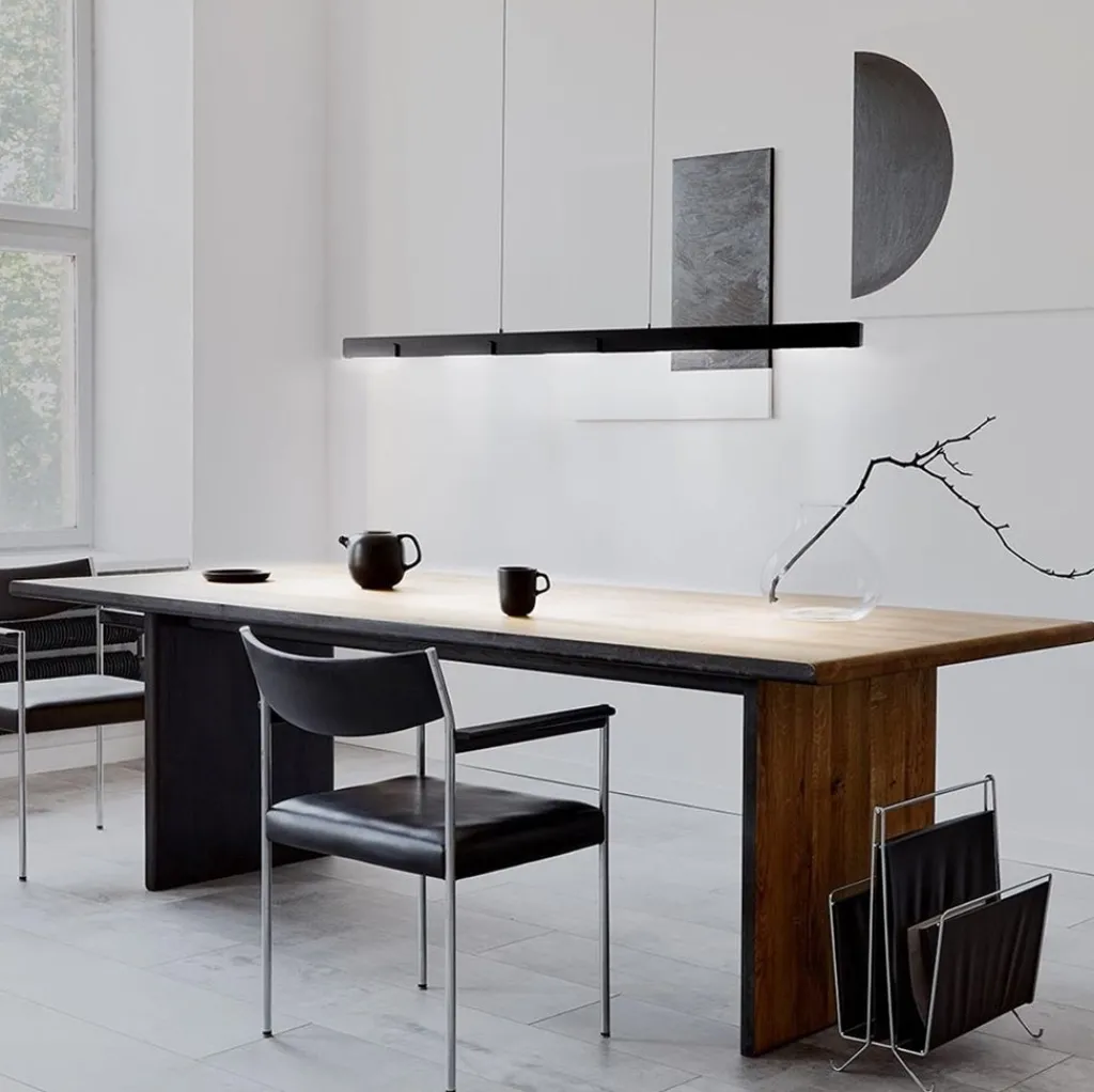 Straluma Hanglamp Bloc balk zwart up+ down> Hanglampen|Eettafellampen