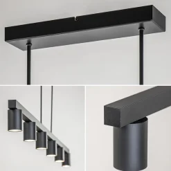 Straluma Hanglamp Bounce 6L 160cm zwart></noscript> Eettafellampen|Keukenverlichting