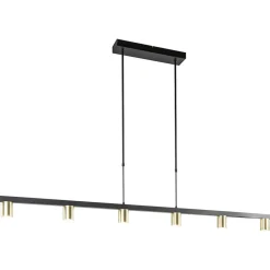 Straluma Hanglamp Bounce 6L 160cm zwart/goud> Eettafellampen|Keukenverlichting