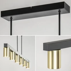 Straluma Hanglamp Bounce 6L 160cm zwart/goud></noscript> Eettafellampen|Keukenverlichting