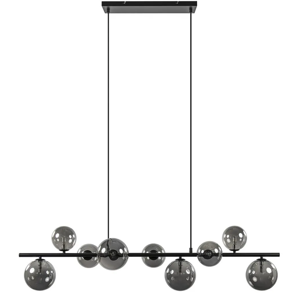 Straluma Hanglamp Calcio 9l zwart + smoke glas> Hanglampen|Eettafellampen