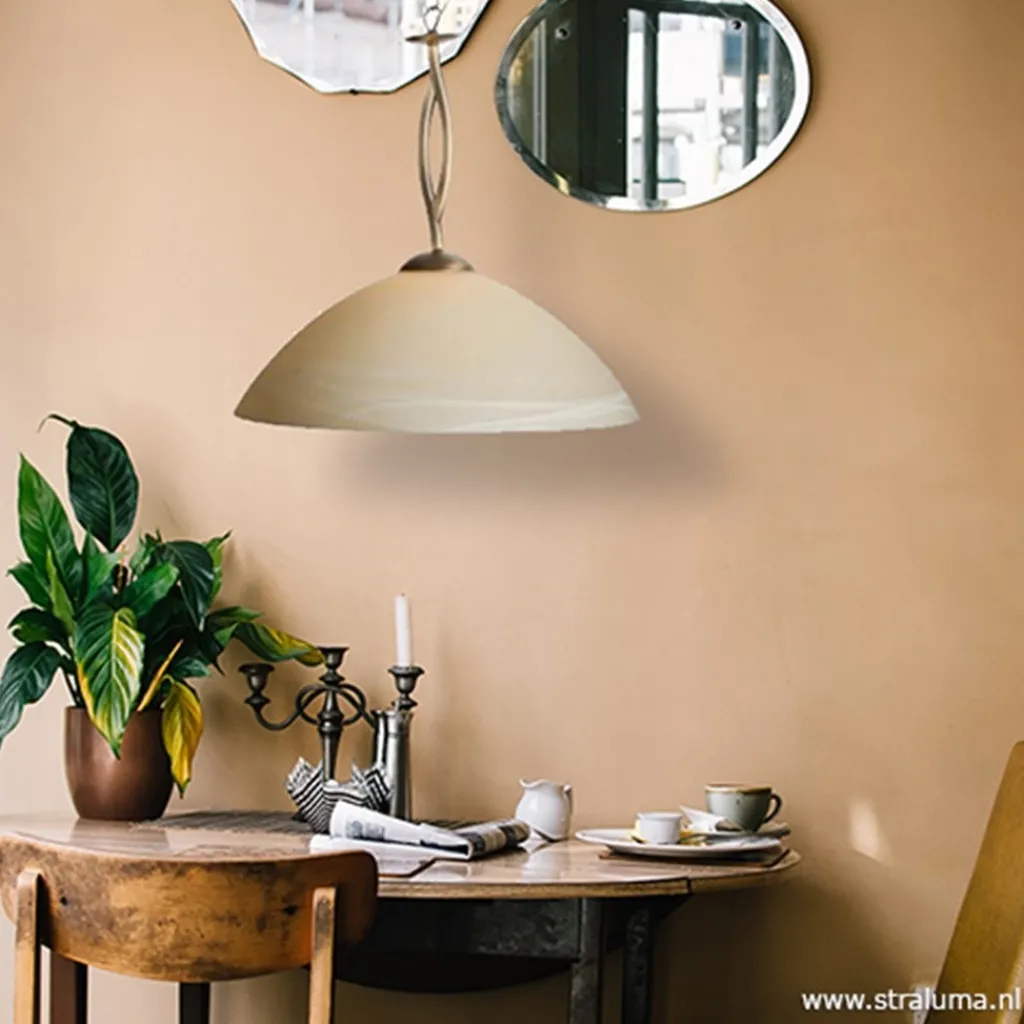 Straluma Hanglamp Capri brons/Glas> Eettafellampen|Woonkamerlampen