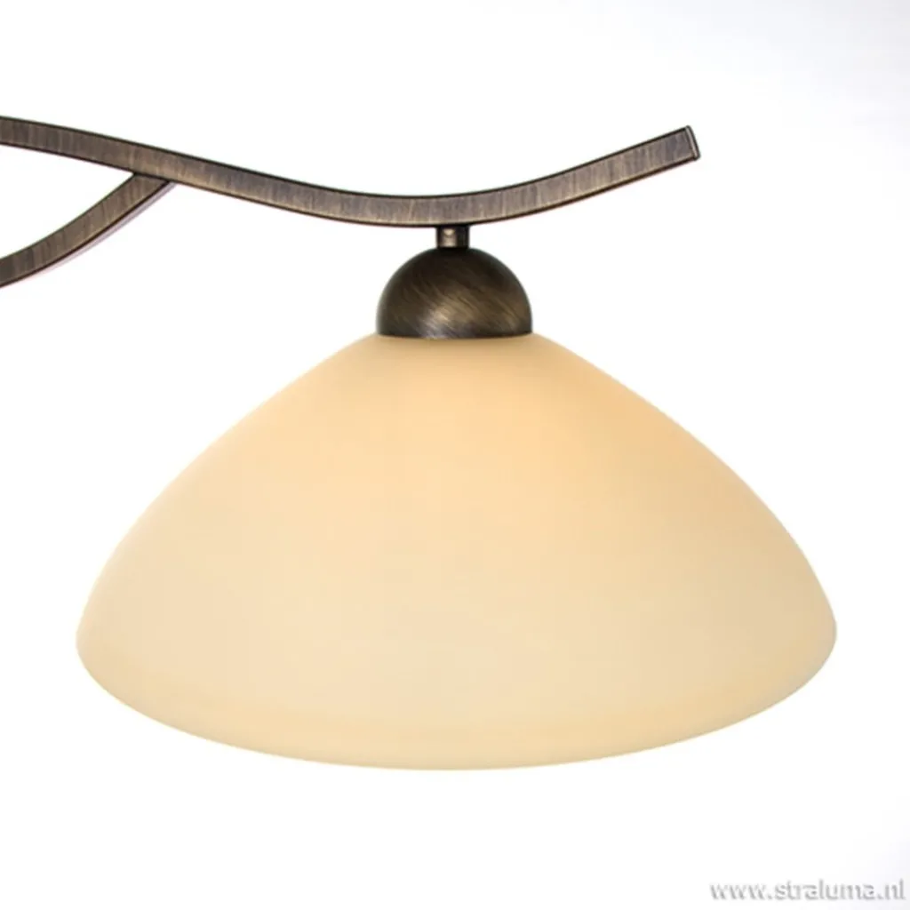 Straluma Hanglamp Capri brons/Glas> Eettafellampen|Woonkamerlampen
