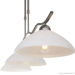Straluma Hanglamp Capri staal glas eettafel> Eettafellampen|Keukenverlichting