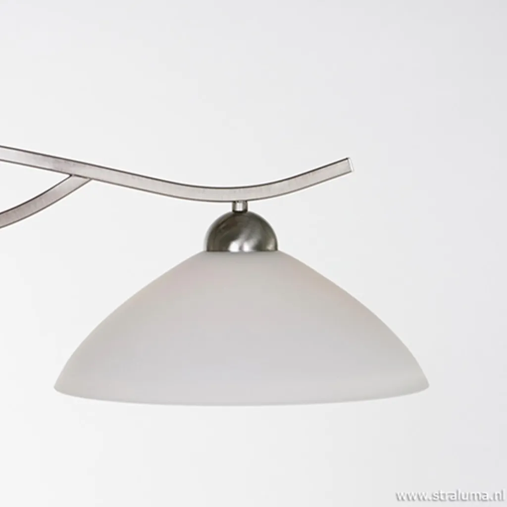 Straluma Hanglamp Capri staal/glas eettafel> Eettafellampen|Woonkamerlampen