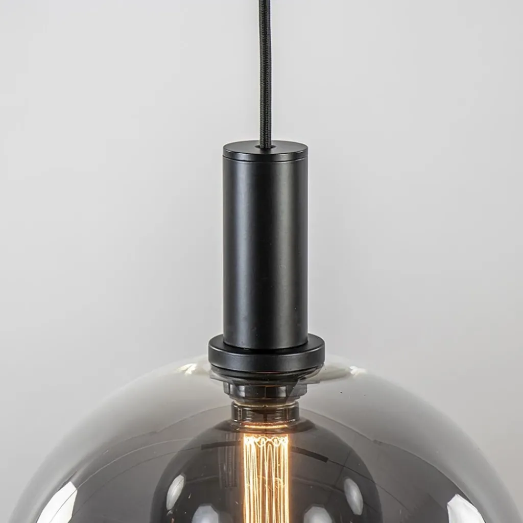 Straluma Hanglamp Chandra 1L zwart + glas 30cm> Keukenverlichting|Hanglampen