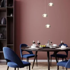 Straluma Hanglamp chroom/smoke glas 3-lichts></noscript> Hanglampen|Eettafellampen