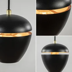 Straluma Hanglamp Claire 1L zwart/matgoud><noscript><img width=