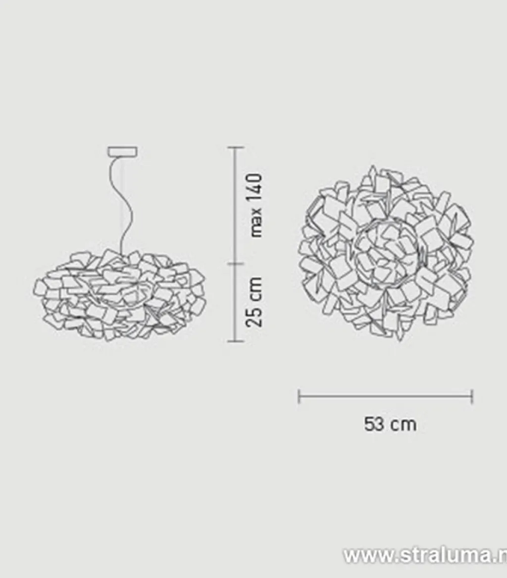 Straluma Hanglamp Clizia 53cm fumé> Hanglampen|LED Eettafellampen