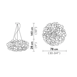 Straluma Hanglamp Clizia zwart 78cm><noscript><img width=