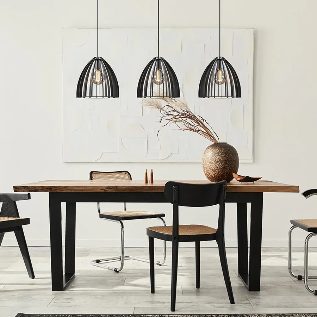 Straluma Hanglamp Dean 3-lichts zwart> Eettafellampen|Keukenverlichting