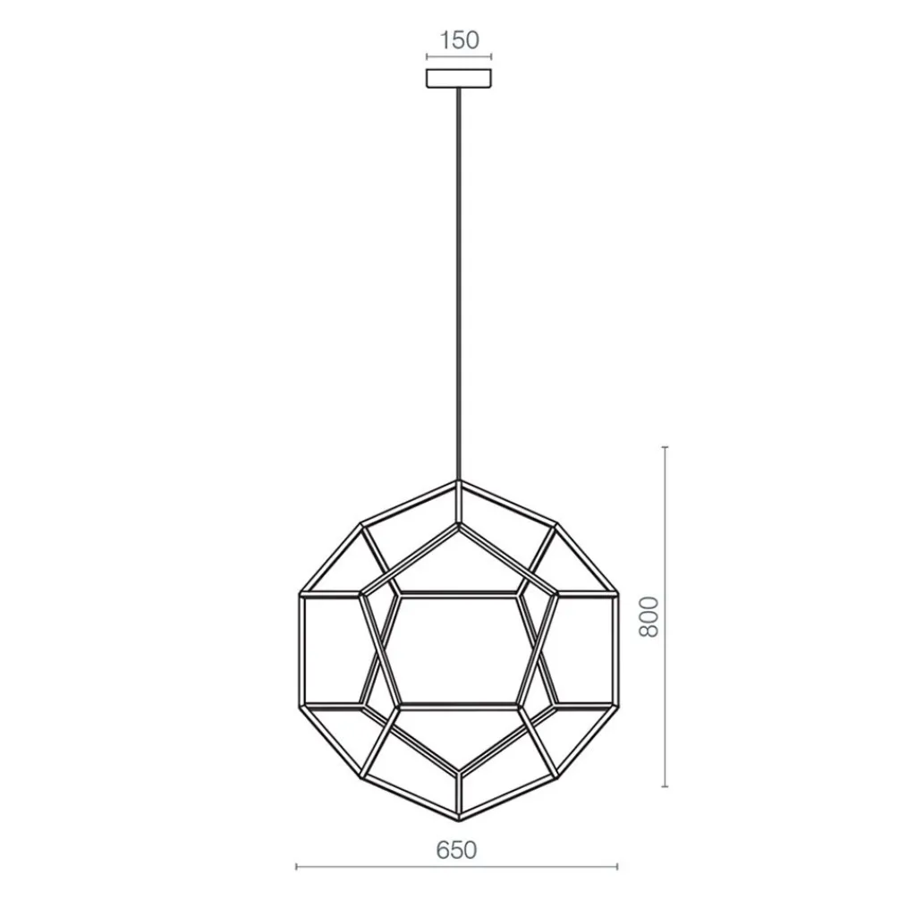 Straluma Hanglamp Dodeca 65 zwart> Hanglampen|Eettafellampen