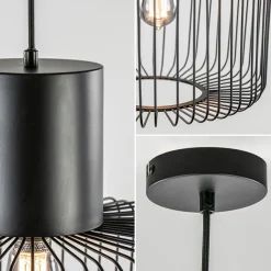 Straluma Hanglamp draad cilinder zwart met klos><noscript><img width=