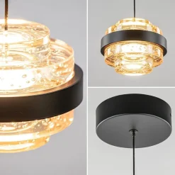 Straluma Hanglamp Dynasty 1L zwart/amber><noscript><img width=