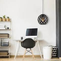 Straluma Hanglamp Emma bol zwart 40cm></noscript> Eettafellampen|Woonkamerlampen