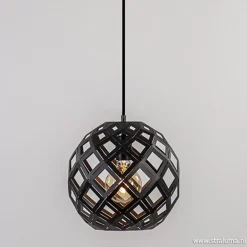 Straluma Hanglamp Emma bol zwart 30cm> Pendel Lampen|Woonkamerlampen