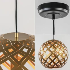 Straluma Hanglamp Emma 50cm matgoud></noscript> Slaapkamerlampen|Keukenverlichting