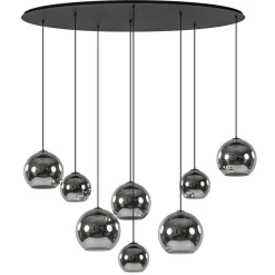 Straluma Hanglamp Fantasy Globe 8L zwart+smoke> Eettafellampen|Keukenverlichting