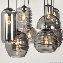 Straluma Hanglamp Fantasy 8L zwart + smoke glas mix><noscript><img width=