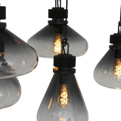 Straluma Hanglamp Flere 6L zwart smoke/clear glas></noscript> Eettafellampen|Pendel Lampen