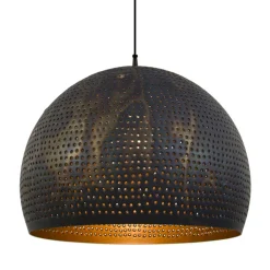 Straluma Hanglamp geperforeerd staal brons-bruin> Eettafellampen|Woonkamerlampen