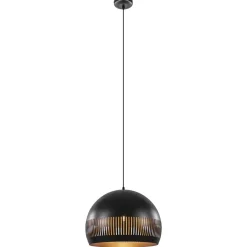 Straluma Hanglamp Globo 50cm zwart/goud> Eettafellampen|Eetkamerverlichting