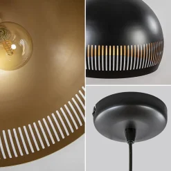 Straluma Hanglamp Globo 50cm zwart/goud></noscript> Eettafellampen|Eetkamerverlichting