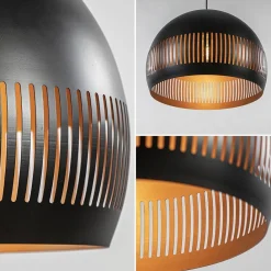 Straluma Hanglamp Globo 50cm zwart/goud></noscript> Eettafellampen|Eetkamerverlichting