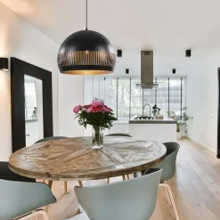 Straluma Hanglamp Globo 50cm zwart/goud></noscript> Eettafellampen|Eetkamerverlichting