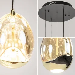 Straluma Hanglamp Golden Egg 5L rond zwart/goud><noscript><img width=