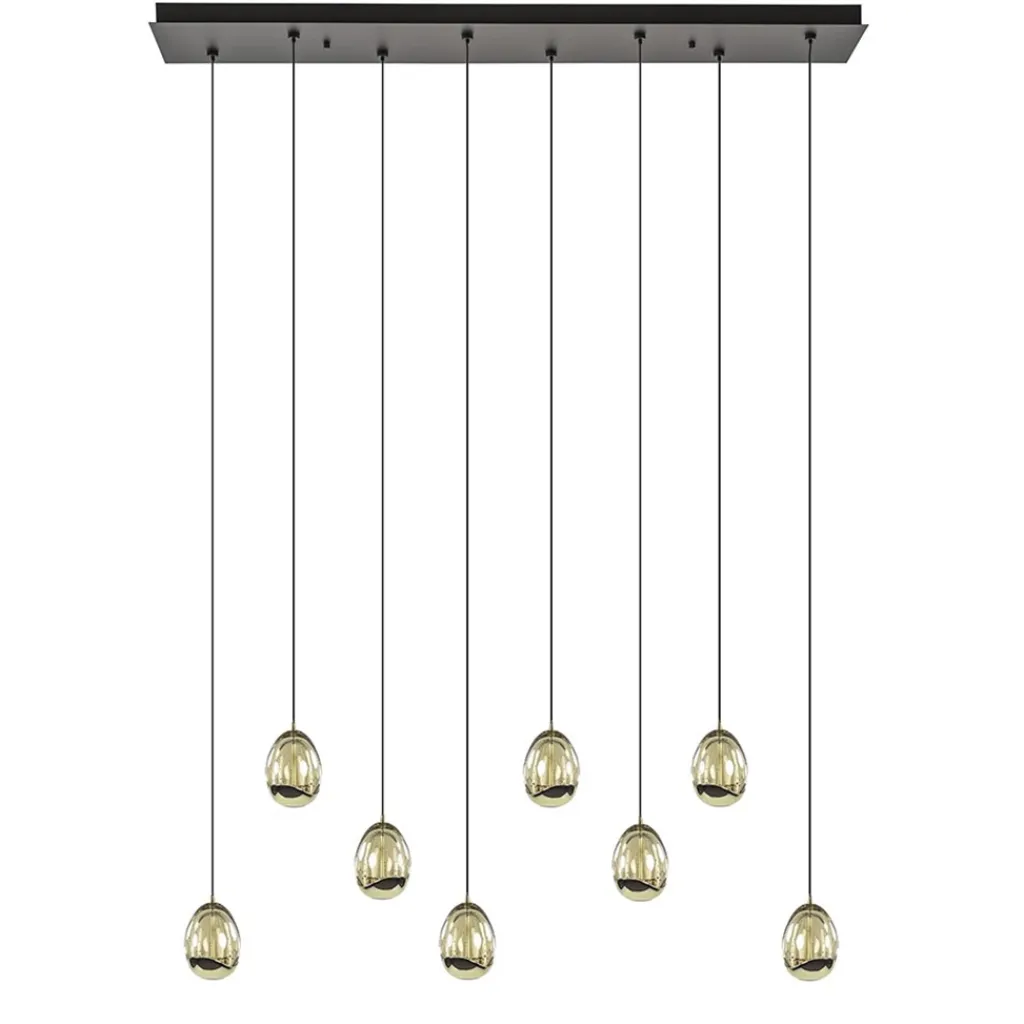 Straluma Hanglamp Golden Egg 8L zwart/goud> Hanglampen|Eettafellampen