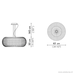 Straluma Hanglamp Kalatos zwart/goud 63cm></noscript> Eettafellampen|Slaapkamerlampen