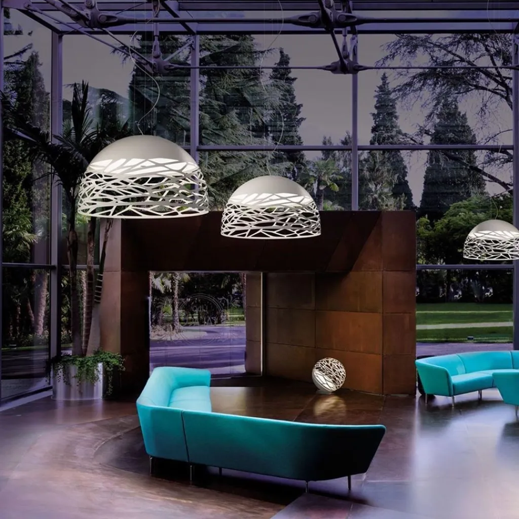 Straluma Hanglamp Kelly koepel 80cm wit> Eettafellampen|Woonkamerlampen