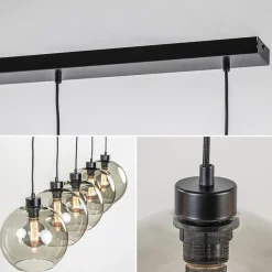 Straluma Hanglamp 5L balk + smoke glas 160cm></noscript> Eettafellampen|Pendel Lampen