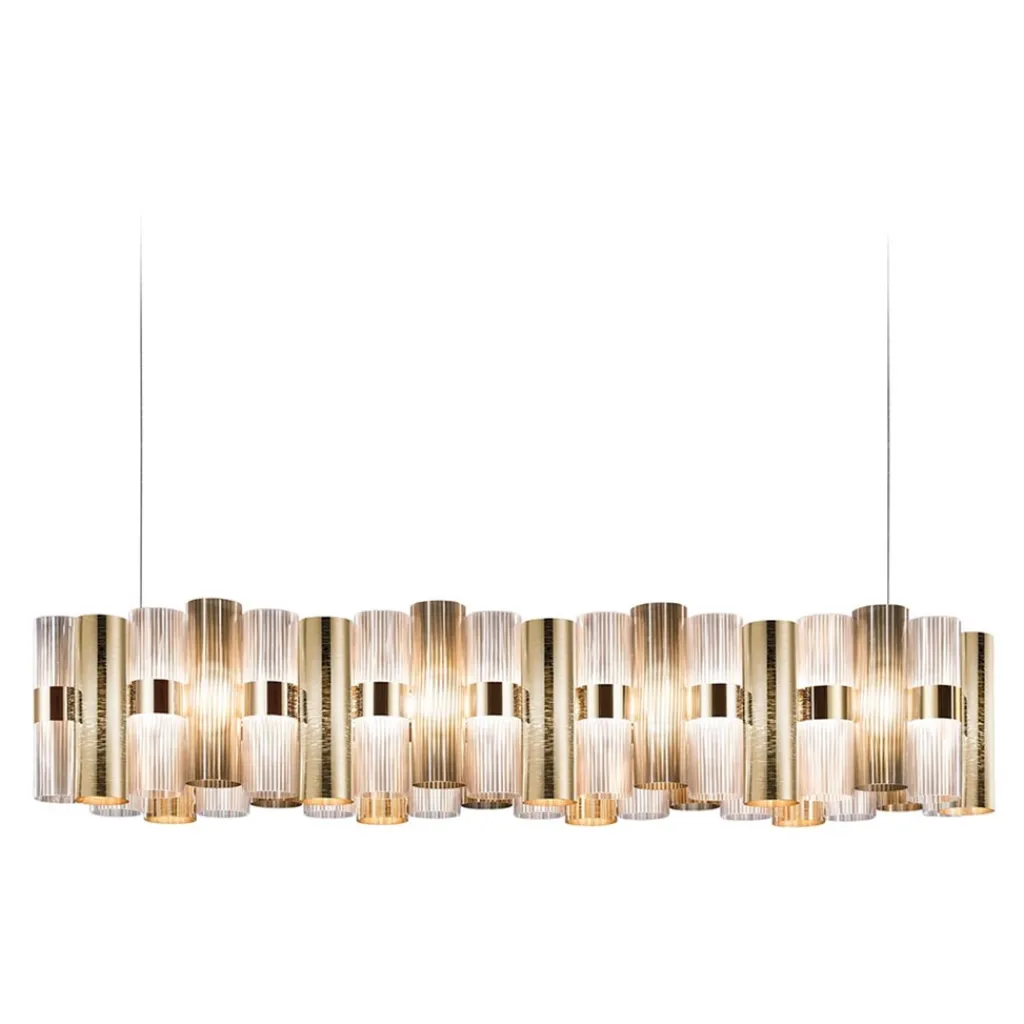 Straluma Hanglamp La Lollo linear 140 goud> Hanglampen|Eettafellampen