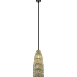 Straluma Hanglamp Latika smal zeegras naturel met zwart> Light and Living|Woonkamerlampen