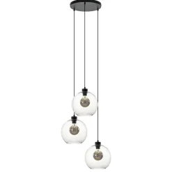 Straluma Hanglamp 3-lichts rond glas helder 25 cm> Videverlichting|Pendel Lampen