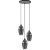 Straluma Hanglamp Lukaro 3-L antiek brons + smoke glas> Hanglampen|Eettafellampen