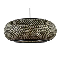 Straluma Hanglamp Maze bamboe/zwart 60cm> Eettafellampen|Woonkamerlampen