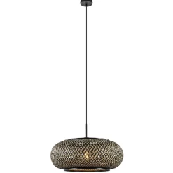 Straluma Hanglamp Maze bamboe/zwart 60cm> Eettafellampen|Woonkamerlampen