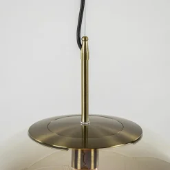 Straluma Hanglamp Medina 48cm messing + amber glas><noscript><img width=