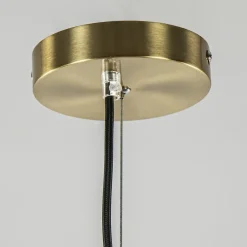 Straluma Hanglamp Medina 48cm messing + amber glas><noscript><img width=