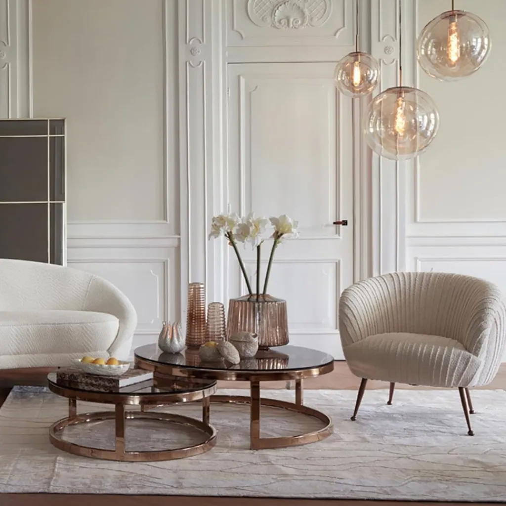 Straluma Hanglamp Medina 48cm messing + amber glas> Light and Living|Keukenverlichting